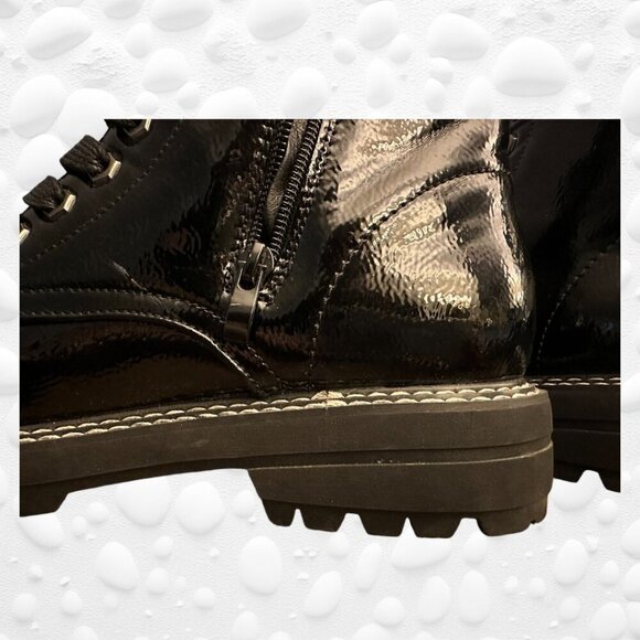 DUNE London Patent Black Combat Boot NWOT 8.5M - Picture 5 of 10